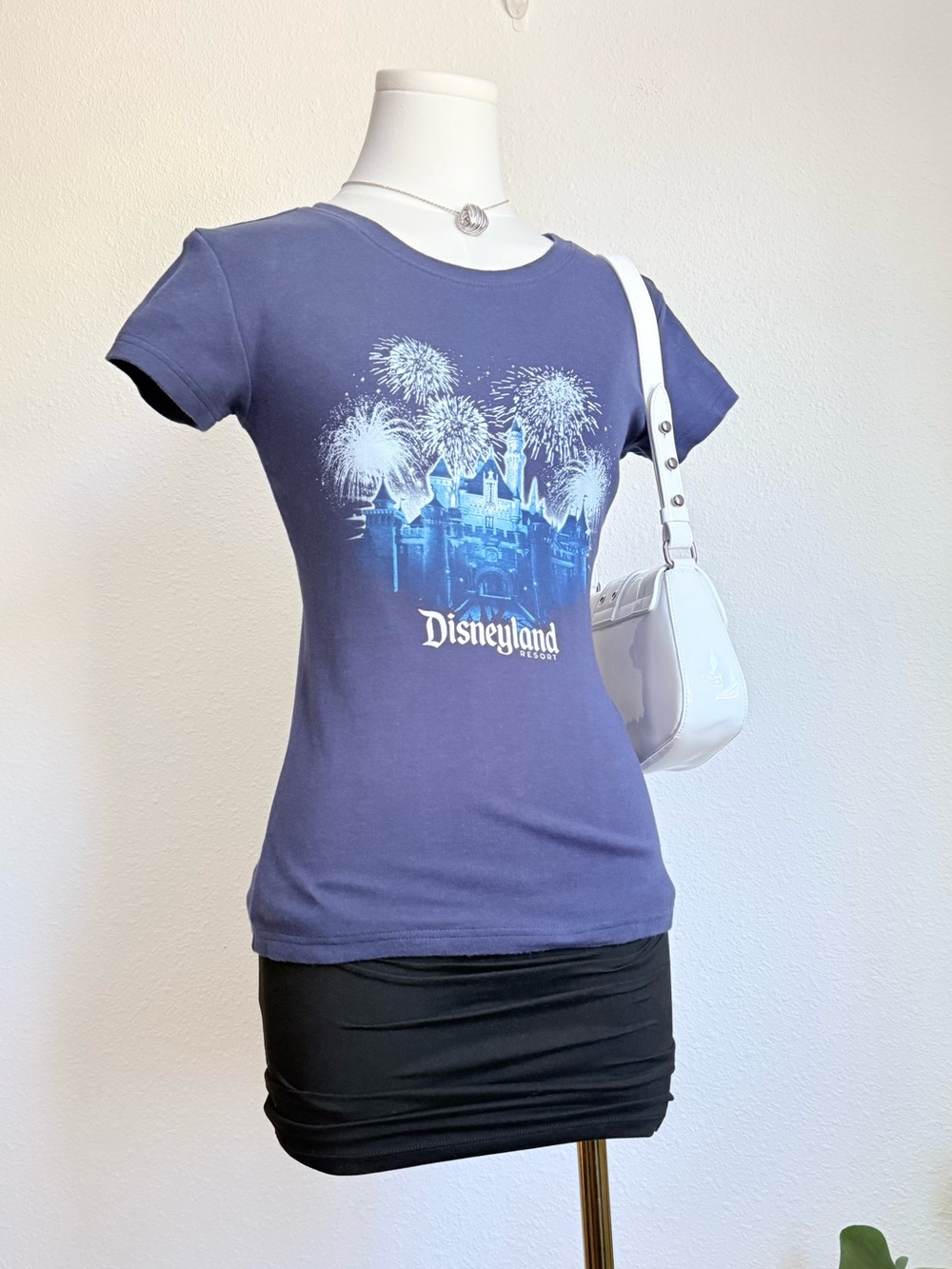 Disney Slim Fit Graphic Baby Tee Americana Y2K Style Kidcore